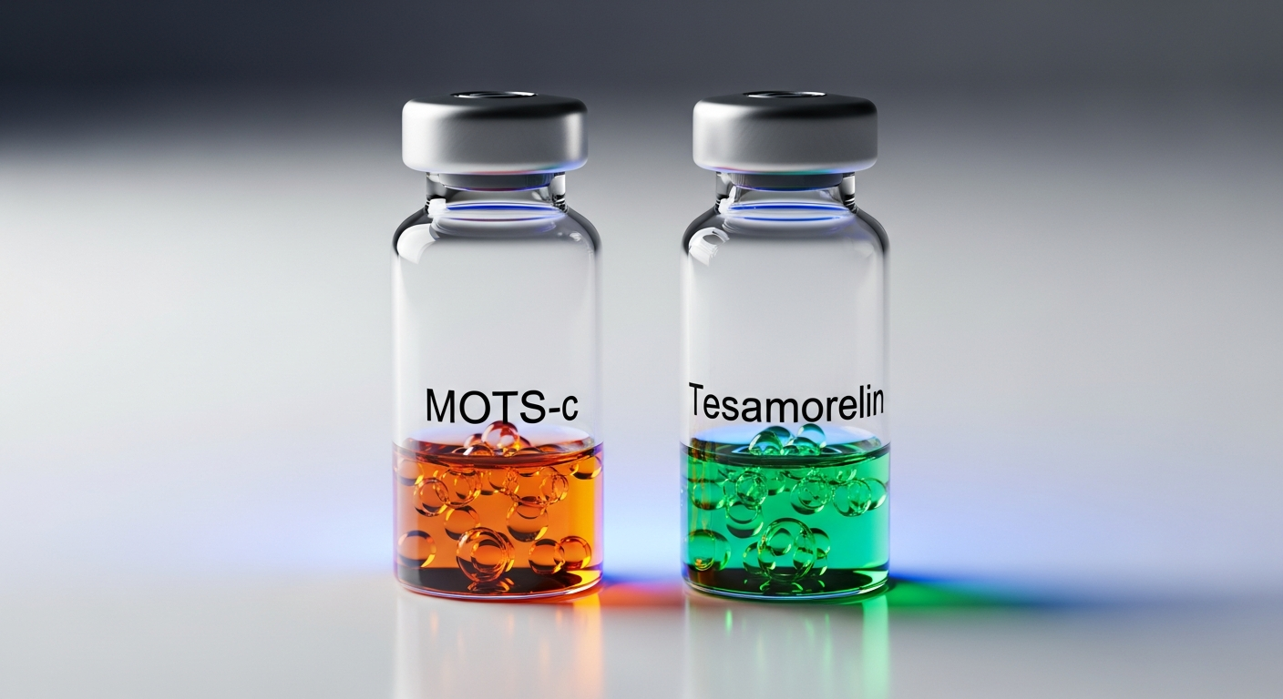 MOTS-c vs Tesamorelina: Metabolismo Celular vs Eixo do GH (Comparativo)
